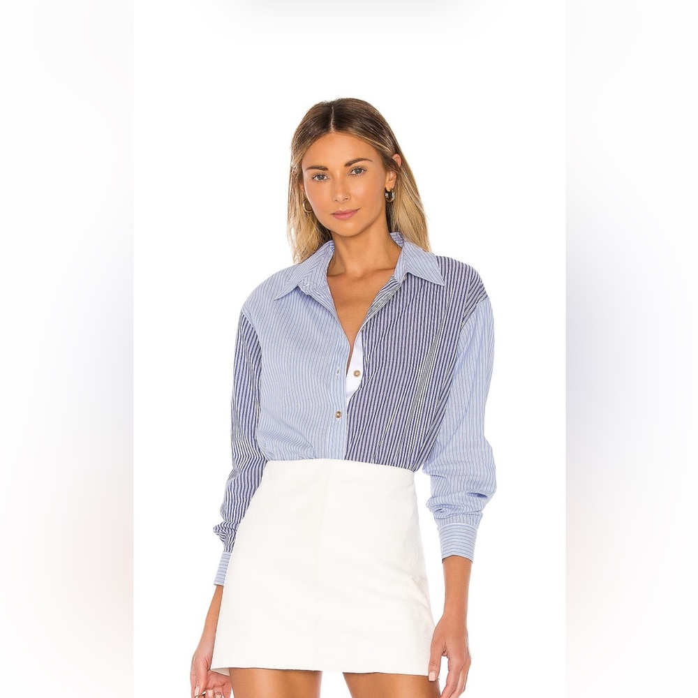 L’academie The Blaise Revolve Top Striped Blue White